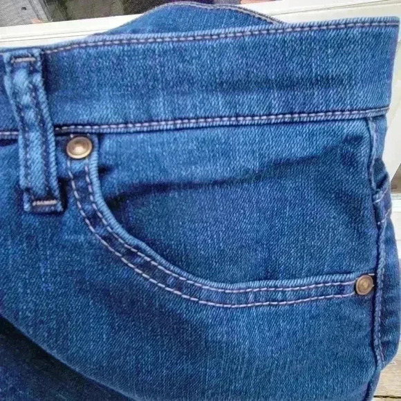 New W/O Tag Lee Relaxed Fit Straight Mid Rise Blue Jeans Women's Size 10 - Picture 11 of 11